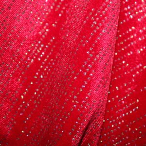 TERCIOPELO CON BRILLO ROJO
