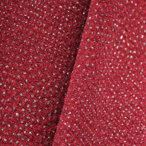 JACQUARD CON BRILLO ROJO